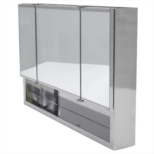 Profesor de escuela Violar Duquesa Botiquin Para Baño Dhinox Acero Inox 3 Cuerpos 60x40x8 Hd3