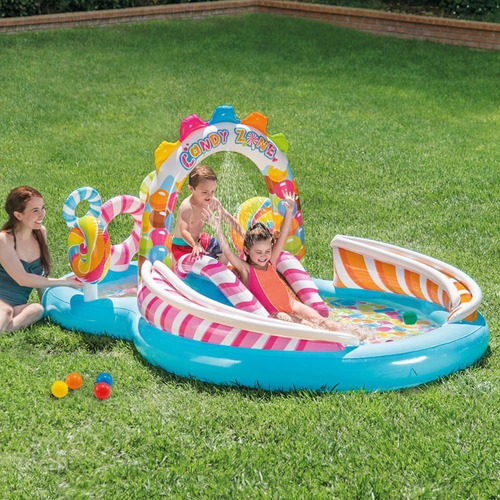 Playcenter Inflable Intex Candy Zone Para Pileta 295x191 Cm