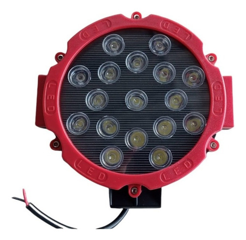 Foco Led Neblinero 17 Led 51w Rojo