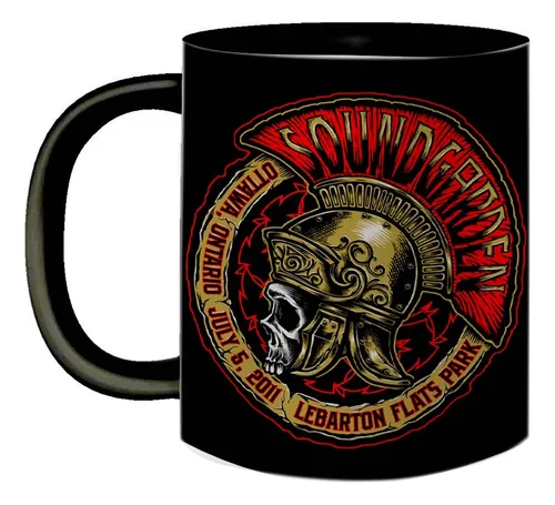 Caneca Porcelana Rock Heavy Metal Banda Soundgarden Anos 90