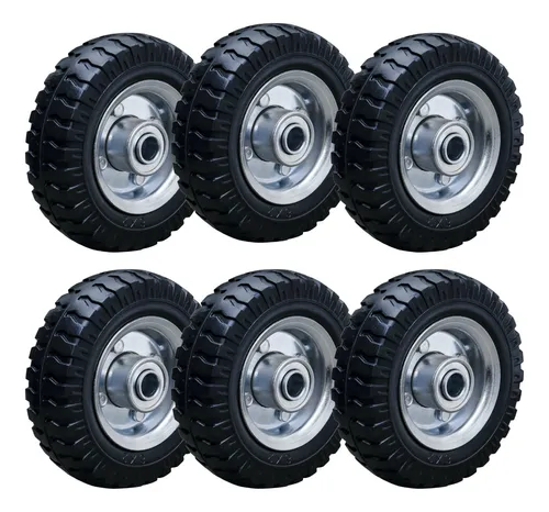 comprar 6 Roda Pu002F Rodizio 6x2 Com Pneu Maciço Com Rolamento Pu002F 80 Kg