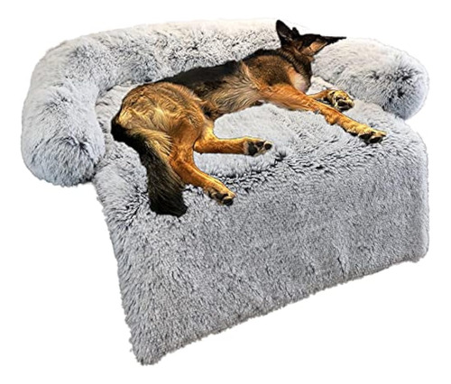 Calming Dog Bed Fluffy Plush Dog Mat Para Muebles Protector 