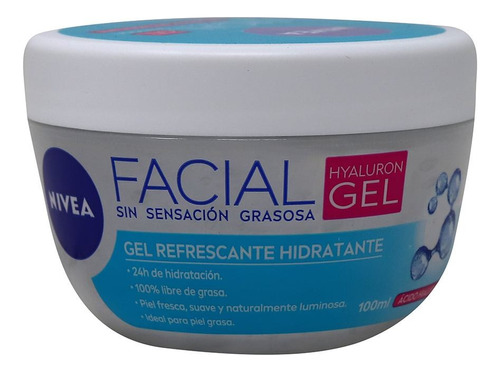 Gel Nivea Cuidado Facial Con Ácido Hialurónico 100 Ml