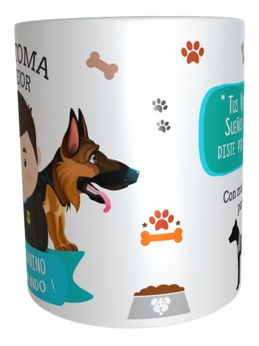 Taza Ceramica Aqui Toma El Mejor Guia Canino. Adiestrador