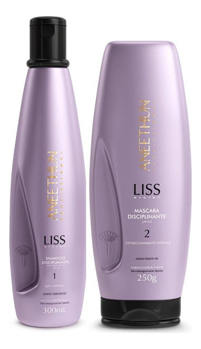 Kit Shampoo E Máscara Home Care Aneethun Liss System 250g