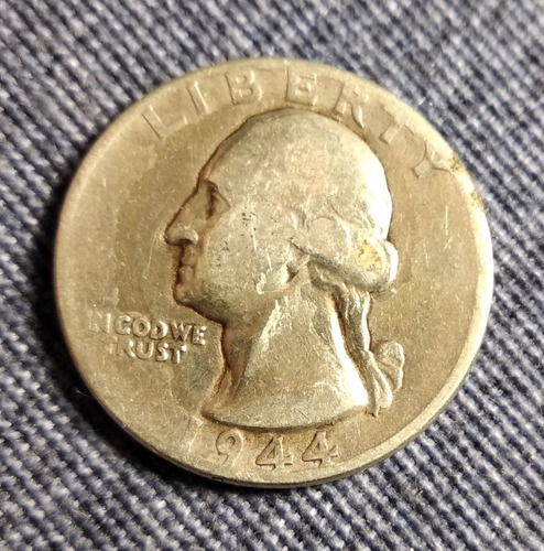 Moneda Un Cuarto De Dólar Plata Quarter Dollar 1944 (Usado)