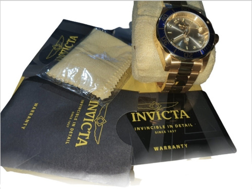 Reloj Invicta  Patente Suiza Baño Oro Automático Mod 8930