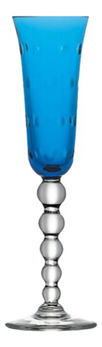 Taça Para Champanhe Cristallerie Saint-louis Bubbles Azul Cl
