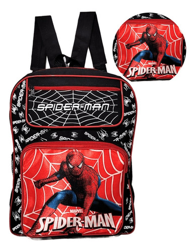 Mochila Infantil Homem Aranha Criança Super Heroes Cor Estampa Vermelho