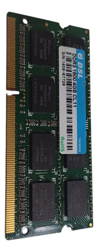 Memoria Ram Dsl Notebook 4gb Cl11 2rx8 Verde Oscuro