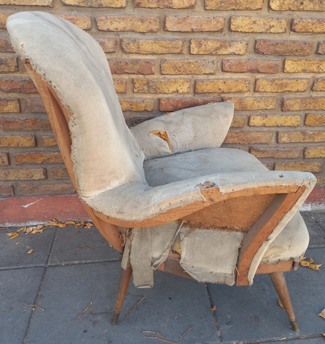 Antiguo Sillon Americano Diseño A Retapizar - Palomar