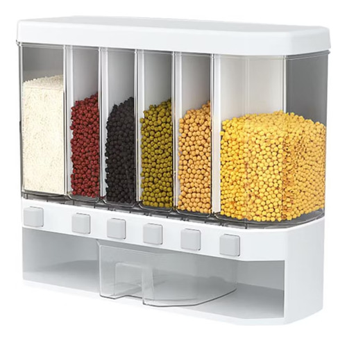 Dispensador Organizador De Cereales Y Granos Para Cocina Color Transparente Multiple Dispenser for Cereales 2022