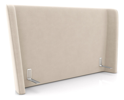 Cabeceira Cama Box Queen 160cm Nilo P05 Veludo Bege