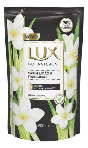 Refil Sabonete Líquido Botanicals Capim Limão 200ml Lux