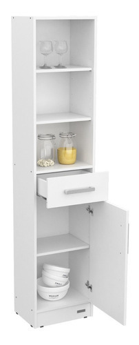 Despensero Columna 1.80m - 1 Puerta 1 Cajon Express Mosconi Color Blanco