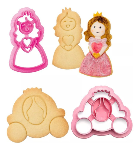 Moldes Para Galleta Y Fondant De Tortas Princesa Carruaje 