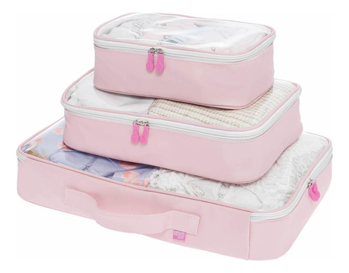 Organizador De Malas Linha Sweet Para Viagem 3 Peças