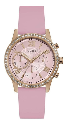 Reloj Guess  W1135l2 Mujer Rosa Deportivo Original