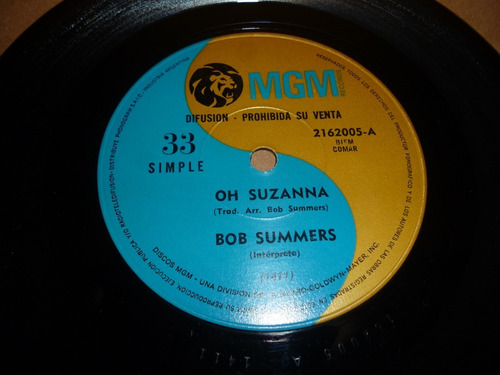 Lp Vinilo - Simple - Bob Summers - Oh Suzanna