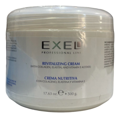 Crema Facial Nutritiva Colageno Vit E 500g Exel