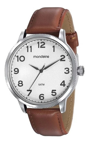 Relogio Mondaine Masc Aço/couro 99410g0mvnh1 Grande Clássico