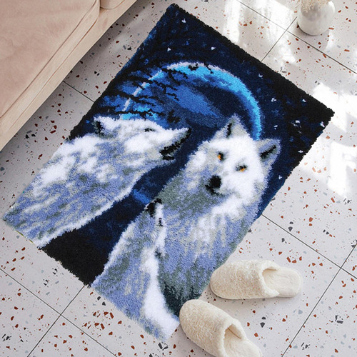 Wolves Latch Diy Kit Para Hacer Alfombras Kit Para Hacer