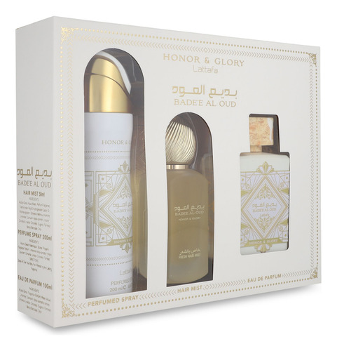 Set Lattafa Bade'e Al Oud Honor & Glory 3pzs - Dama