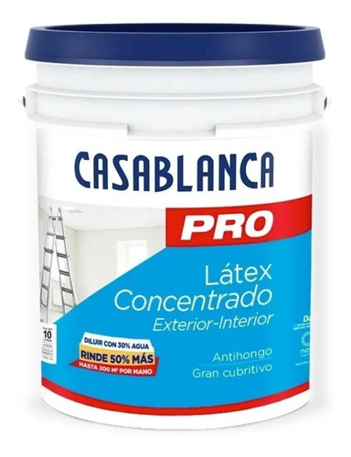 Casablanca Pro Rinde Mas Latex Int/ext Mate Blanco X 20 Lts