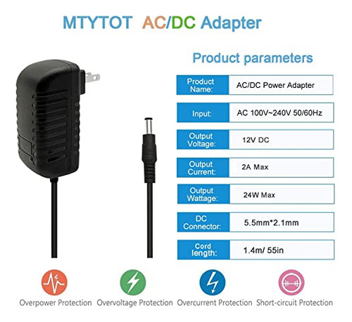 Pack De Adaptador Universal 12v 2a Para Led Y Cctv