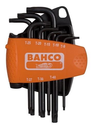 Set Torx Bahco 8 Pzas Be-9775 T9 T10 T15 T20 T25 T27 T30 T40