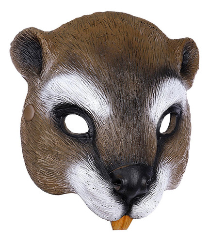 Máscara De Cosplay De Animais 3d Com Capa De Meia Face Másca