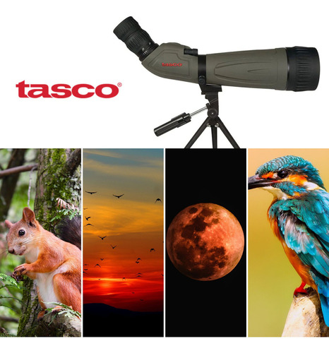 Telescopio Monocular Tasco 15-45x50 Spotting Scope de Largo Alcance | Ideal para paisajes o al Aire Libre | Verde