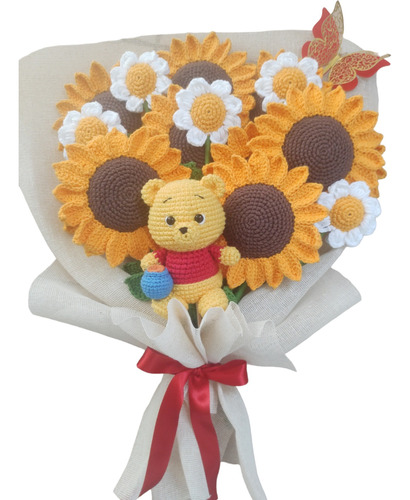 Ramo De Winnie Pooh Con Girasoles