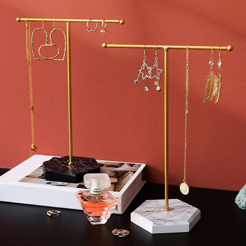 2 Soporte De Joyería Pendientes En Forma De T El 18,5x26cm