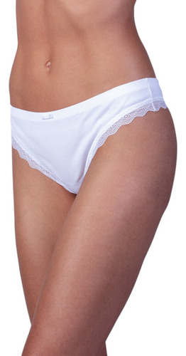 Colaless Mujer Calzón Algodón Cotton Rib Con Encaje Sexy