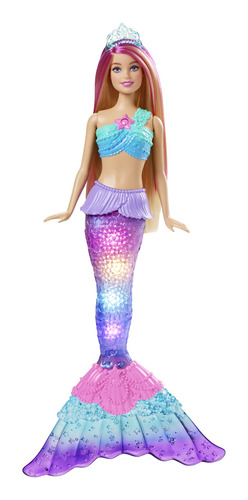 Imagen 1 de 4 de Barbie Dreamtopia twinkle lights mermaid Mattel HDJ36