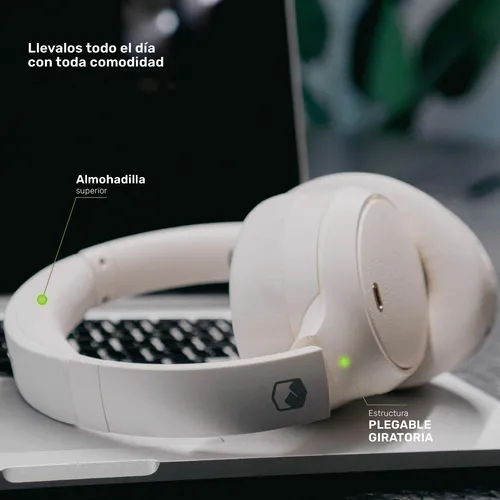 Audifonos Bluetooth Inalambrico Beatmaster Anc Cream