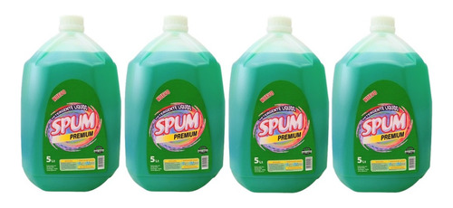 Detergente Spum Premium Pack 4 Unidades 20 Ltrs.