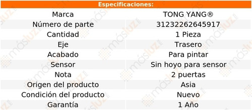 Defensa Trasera S/hoyo P/sensor P/pintar 320i Xdrive 13