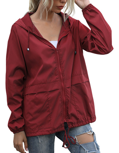 Chaqueta Impermeable Impermeable Para Mujer, Transpirable, L