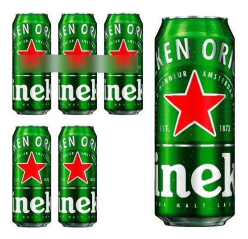 Cerveza Heineken Lata 473ml Pack X6