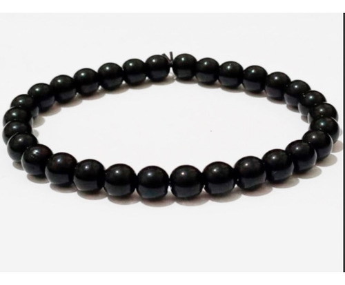 Pulseira Ônix Preta Pedra Natural Brilhante 8mm