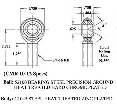 Qsc Economy Rod End Kit Espaciador Bungs Alta Desalineacion