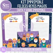 Comprar Carta Y Sobre Felices Reyes Magos Feliz Día De Reyes