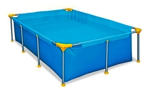 Pileta estructural rectangular Marbella N°6 con capacidad de 6400 litros de 400cm de largo x 200cm de ancho  azul