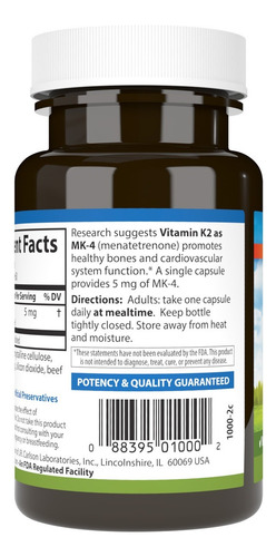 Carlson Labs Vitamina K2 Mk4 5 Mg 60 Caps Sfn