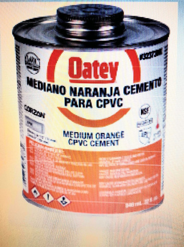 Pega Hiraulica 4 Oz Oatey Cpvc  Agua Caliente