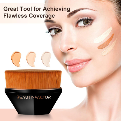 Brocha De Maquillaje Para Base Beautyfactor, Brocha Kabuki Y