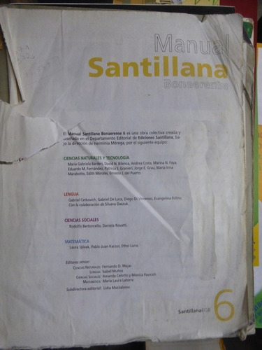 Manual Santillana 6 - Bonaerense Egb 6 - Santillana