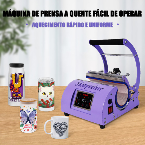 Prensa térmica canecas 11 A 20oz copo sublimação violeta Stampcolour MB-0299